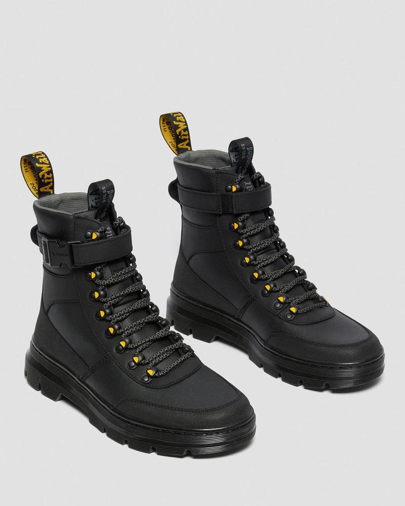 Men's Dr Martens Combs Tech Coated Canvas Casual Boots Black | AU 462LIS